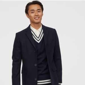 Men H&M double breasted 36R cashmere coat